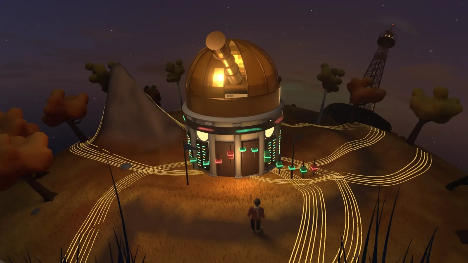 L’observatoire de l’automne, sa coupole de laiton et ses rivières de données, au creux d’une cuvette de la planète.